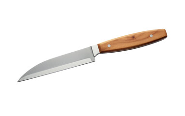Realistic Chef's Knife Imagery on a Clear Surface or PNG Transparent Background.