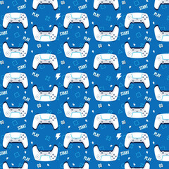 Modern gamepad seamless pattern texture