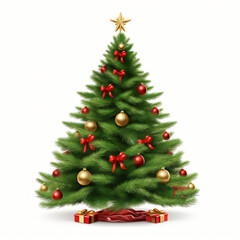 Fototapeta na wymiar Christmas Tree Clipart isolated on white background