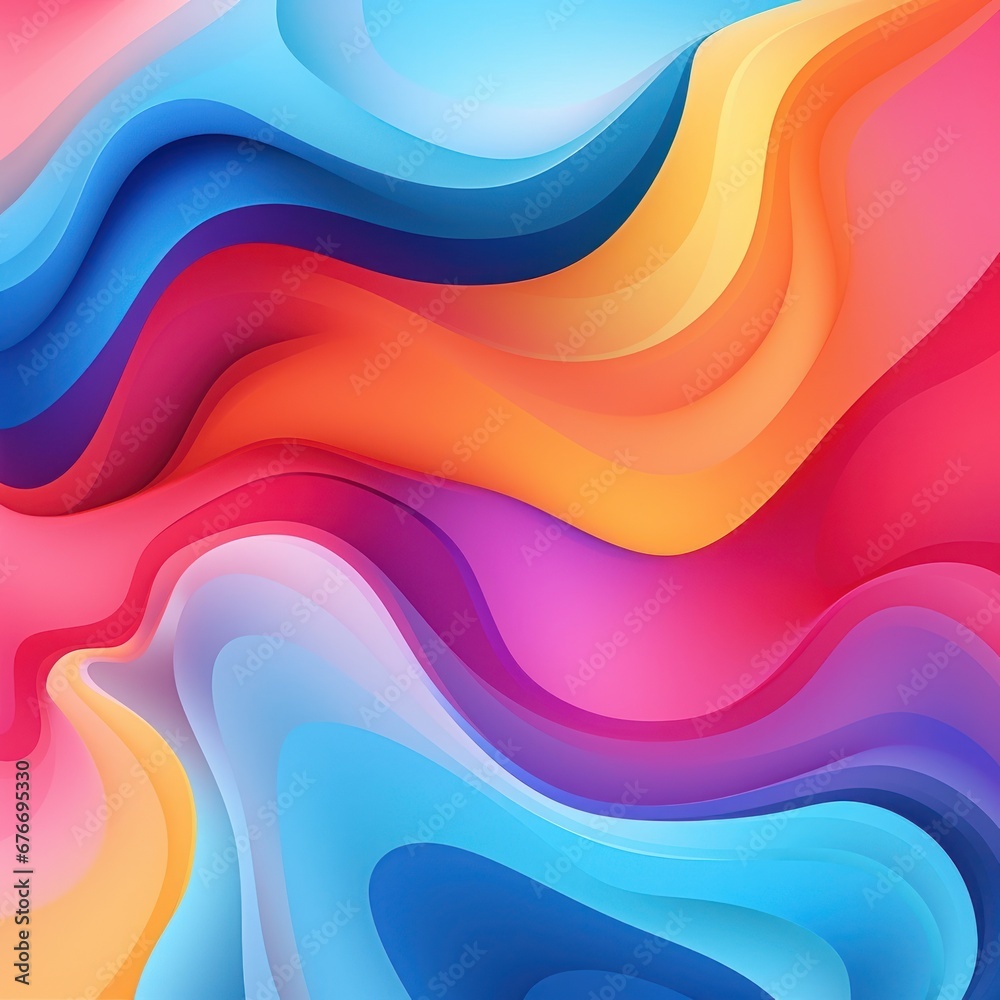 Poster Abstract multicolored background with luxury lines.