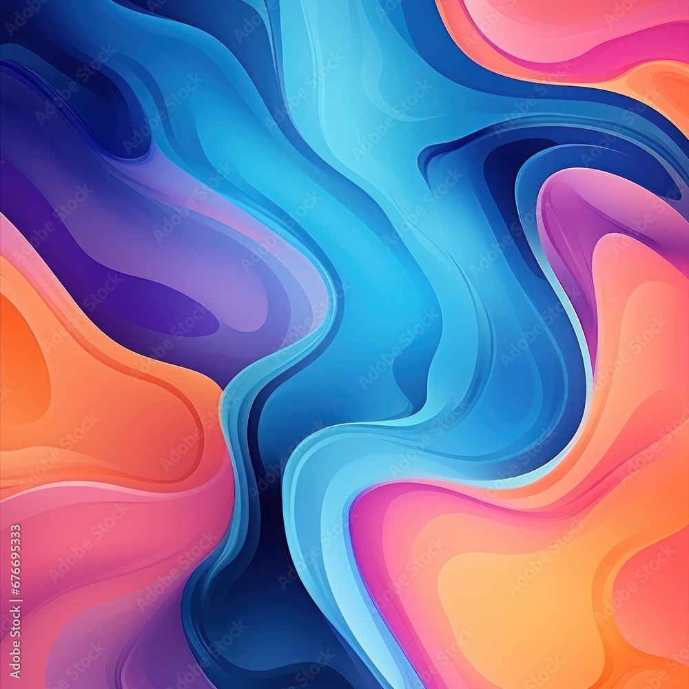 Poster Abstract multicolored background with luxury lines.