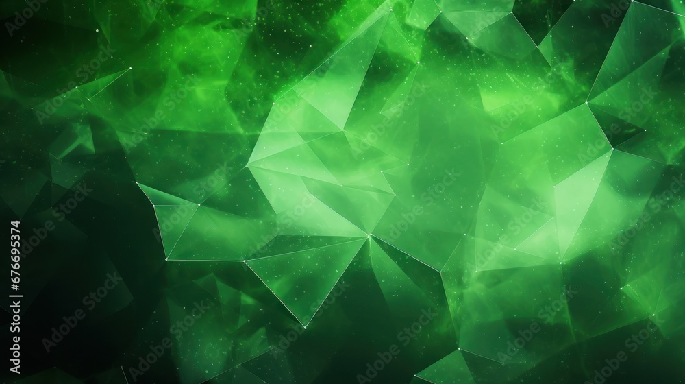 Poster green abstract green light abstract ,background polygon elegant background.