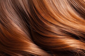 Fototapeta premium Glamour in waves. Shiny brown haircare excellence. Stylish mane. Fashionable hairstyle textures. Luxury locks. Healthy and vibrant brown hair