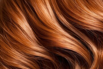Fototapeta premium Glamour in waves. Shiny brown haircare excellence. Stylish mane. Fashionable hairstyle textures. Luxury locks. Healthy and vibrant brown hair
