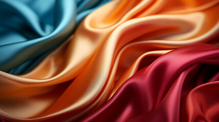 red silk background HD 8K wallpaper Stock Photographic Image 