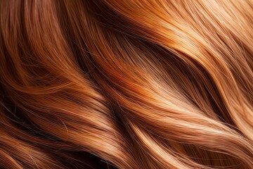 Fototapeta premium Glamour in waves. Shiny brown haircare excellence. Stylish mane. Fashionable hairstyle textures. Luxury locks. Healthy and vibrant brown hair