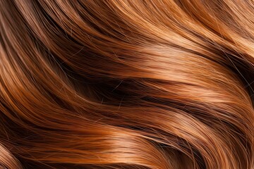 Fototapeta premium Glamour in waves. Shiny brown haircare excellence. Stylish mane. Fashionable hairstyle textures. Luxury locks. Healthy and vibrant brown hair