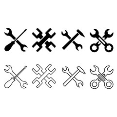 Repair icon vector set. Service center symbol. Fix illustration sign  collection. read logo.