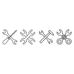 Repair icon vector set. Service center symbol. Fix illustration sign  collection. read logo.