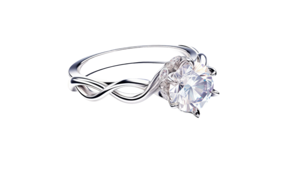 High-Quality Dewdrop Ring Image on a Clear Surface or PNG Transparent Background.