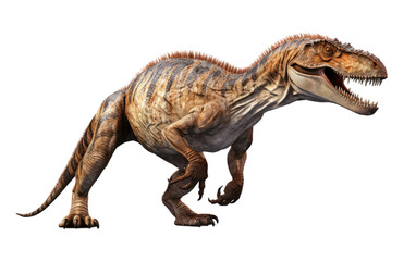 Realistic Image of DinoRex on a Clear Surface or PNG Transparent Background.