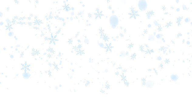 snowfall isolated on transparent background 