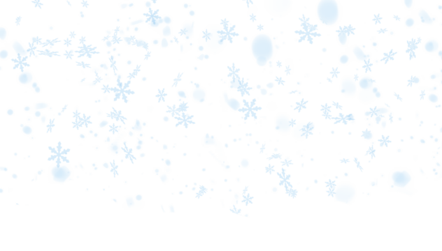 snowfall isolated on transparent background 