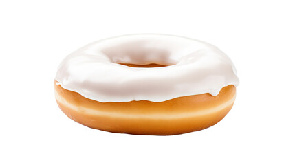 A delicious donut on transparent background, PNG image with background removed, created with Generative Ai technology.