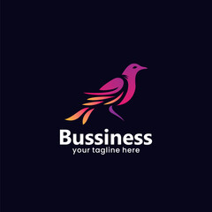 Fototapeta na wymiar purple dove logo design, Flying Bird Vector Logo
