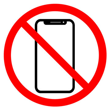 No cell phones, no smartphone, no mobile phone allowed sign vector
