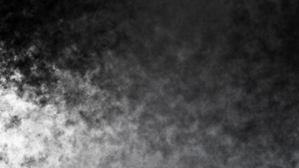 White fog or smoke on black background.