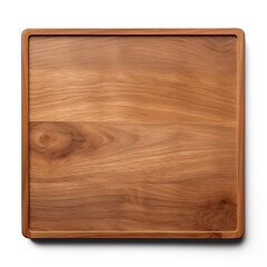 Wooden tray for Bread Paddle Isolated On a White Background.