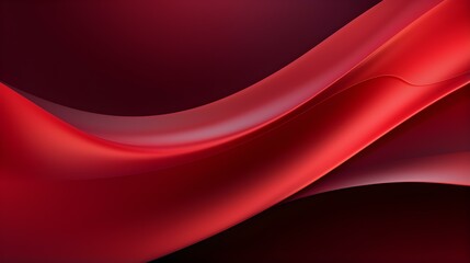 Abstract 3D Background of Curves and Swooshes in dark red Colors. Elegant Presentation Template