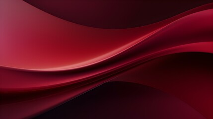 Abstract 3D Background of Curves and Swooshes in dark red Colors. Elegant Presentation Template