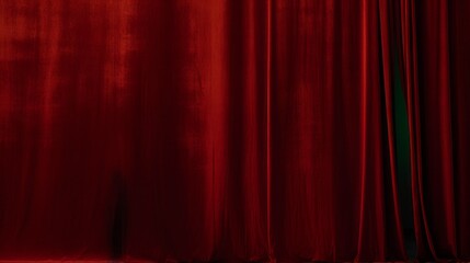 Stage curtains. Red Velvet theater cinema curtain backdrop. Drapes