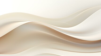 Abstract 3D Background of Curves and Swooshes in ivory Colors. Elegant Presentation Template