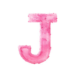 Pink glitter letter alphabet , transparent background