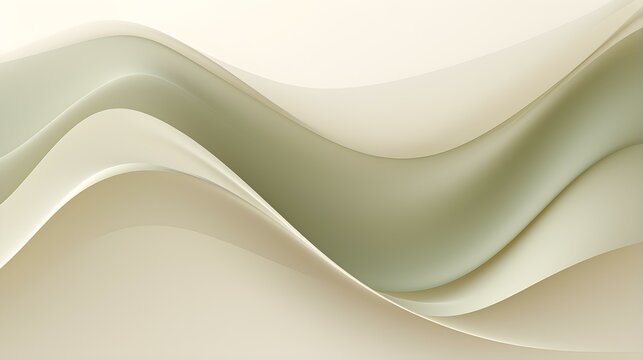 Abstract 3D Background of Curves and Swooshes in khaki Colors. Elegant Presentation Template