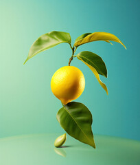 Green juicy yellow leaf healthy fruit organic food ripe vitamin freshness fresh orange