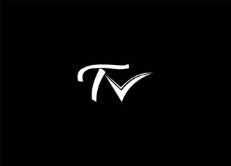 TV  initial letter logo design and monogram logo