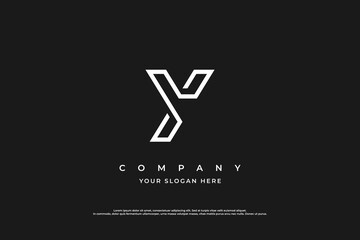  Minimal Letter Y Logo Design Vector - obrazy, fototapety, plakaty
