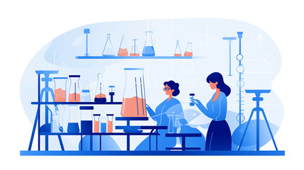 Gender equality, People Experimenting in a Laboratory with Beakers and Flasks, Promoting Gender Equality