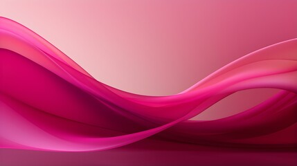 Abstract 3D Background of Curves and Swooshes in magenta Colors. Elegant Presentation Template