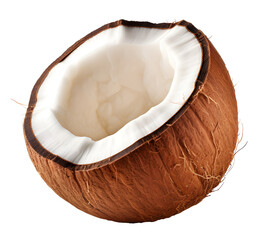 coconut isolated on white background, PNG File.