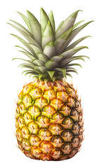 Fototapeta premium Pineapple isolated on white background, PNG File.