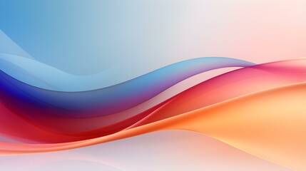 Abstract 3D Background of Curves and Swooshes in multicolor Colors. Elegant Presentation Template