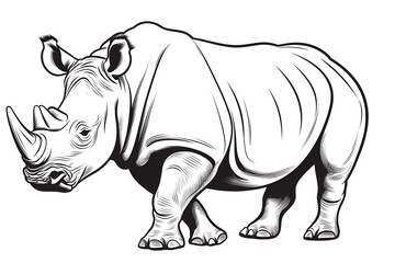 Obraz premium rhino vector, rhinoceros vector