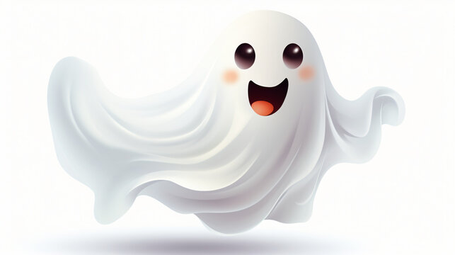 Cute Ghost Clipart isolated on white background
