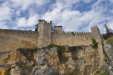 Fototapeta na wymiar San Marino Towers in Citta Di San Marino
