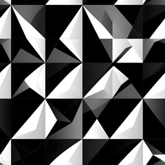 Seamless pattern of black and white abstract geometric background
