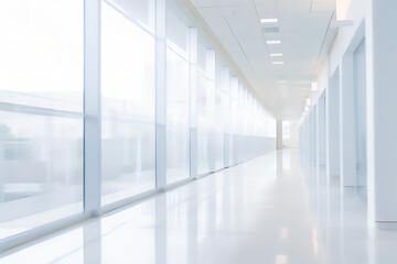 Blurred image background of corridor in hospital or clinic image