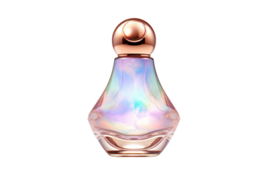 High Resolution Opal Essence Illuminator in Virtual Space on a Clear Surface or PNG Transparent Background.