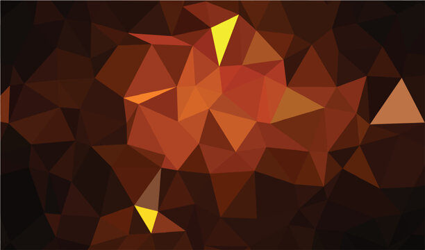 Dark Orange vector template with crystals, triangles. Pro Vector
