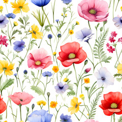 Fototapeta premium background with flowers (Seamless)