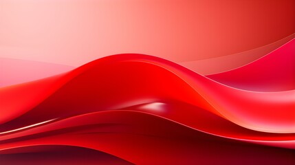Abstract 3D Background of Curves and Swooshes in red Colors. Elegant Presentation Template