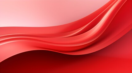 Abstract 3D Background of Curves and Swooshes in red Colors. Elegant Presentation Template