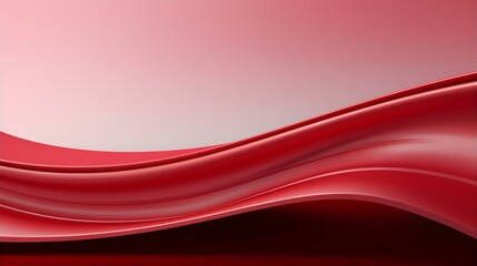 Abstract 3D Background of Curves and Swooshes in red Colors. Elegant Presentation Template