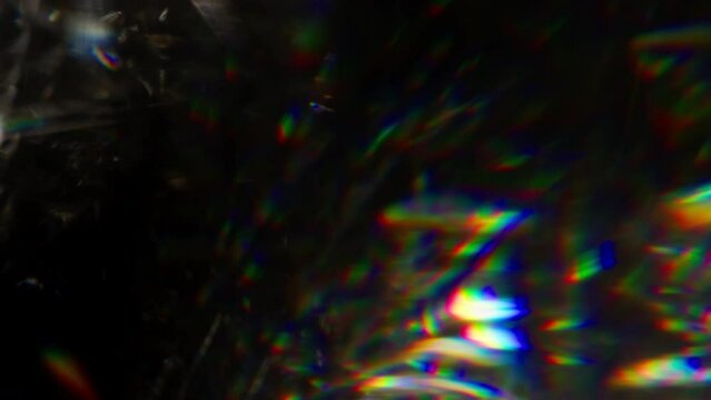 Disco music rainbow effects ball macro view