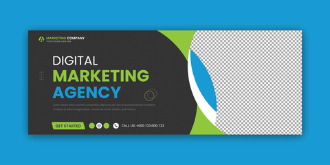 Digital marketing and corporate social media facebook cover template or Web banner