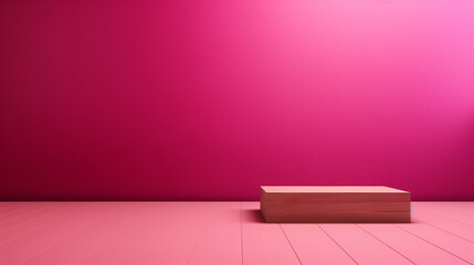 Empty dark pink room with gradient pink abstract background